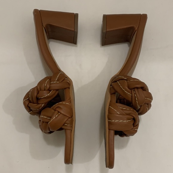 KAANAS Tartu Braided Heel Sandal Brandy Size 8 - Picture 6 of 9